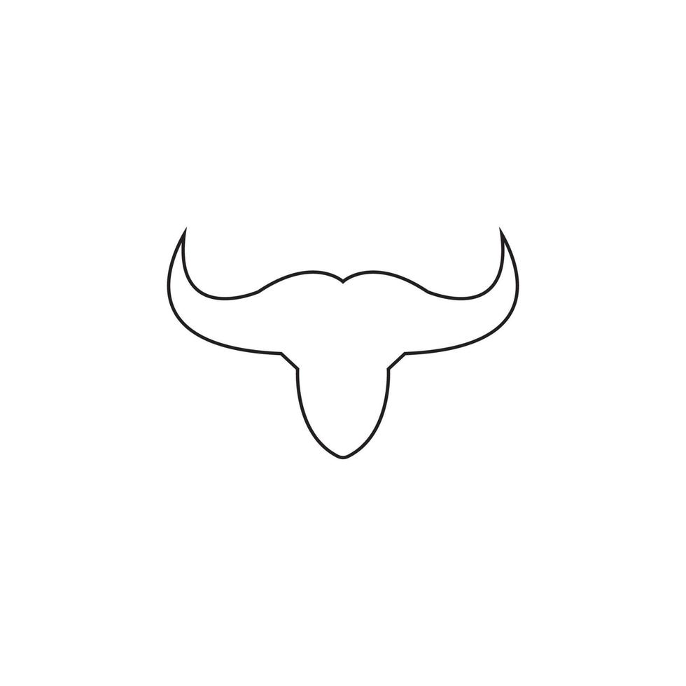 stier hoorn logo en symbool sjabloon pictogrammen app vector