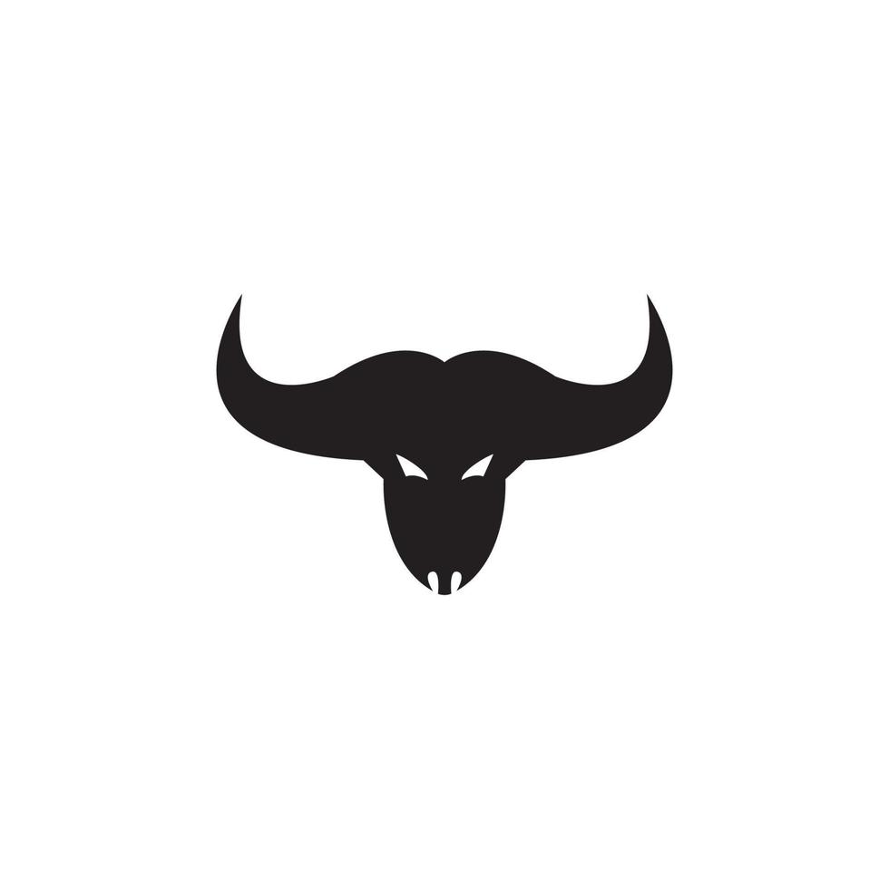 stier hoorn logo en symbool sjabloon pictogrammen app vector