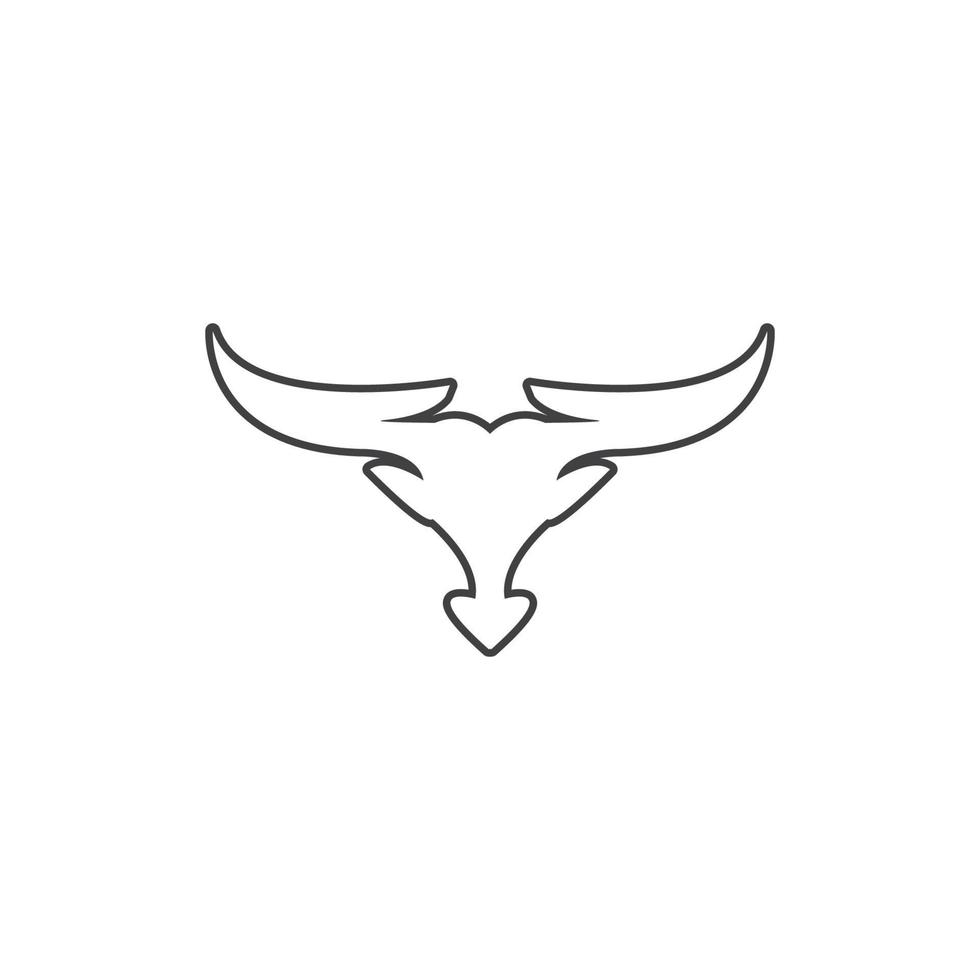 stier hoorn logo en symbool sjabloon pictogrammen app vector