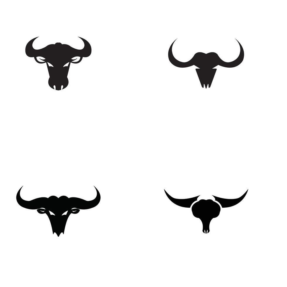 stier hoorn logo en symbool sjabloon pictogrammen app vector