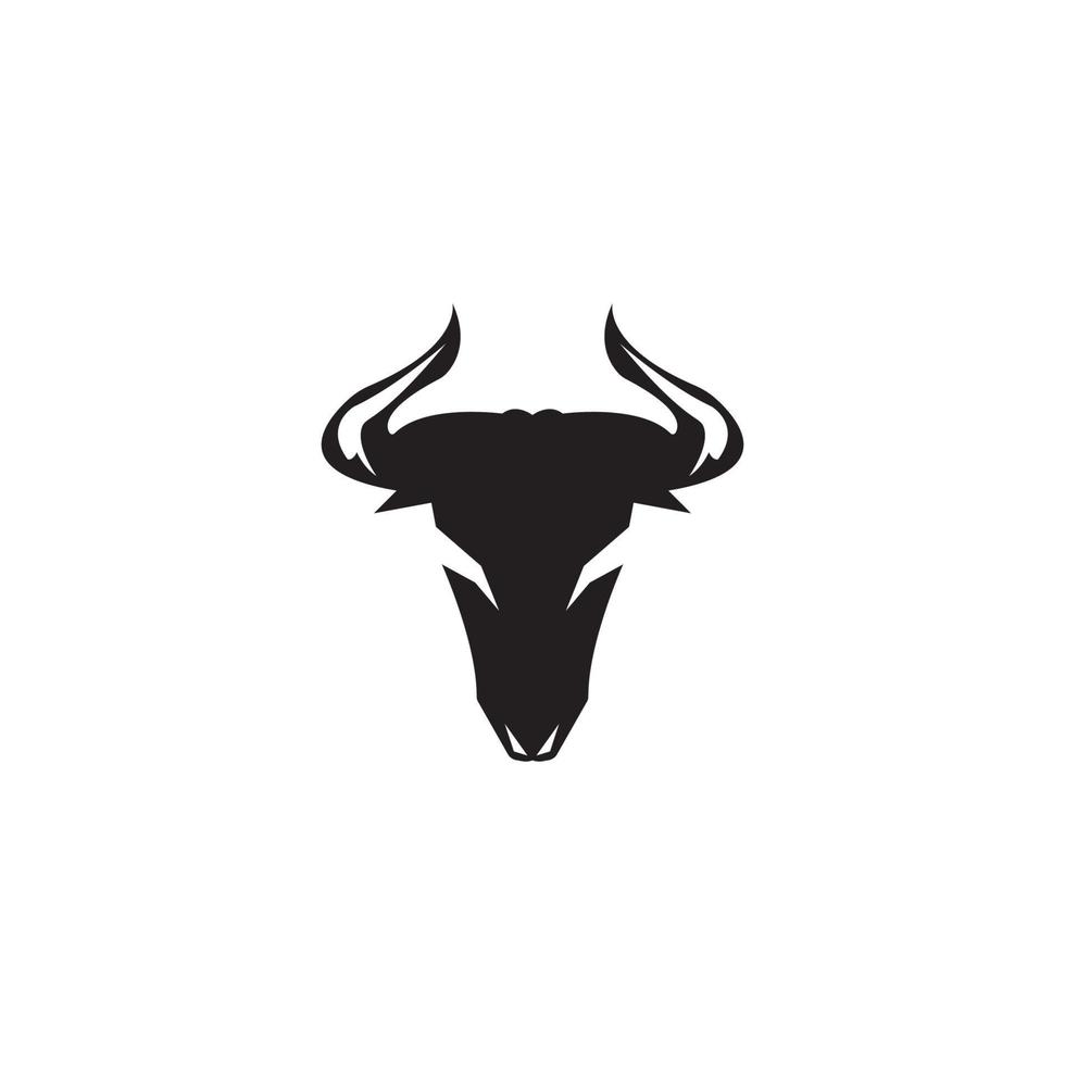 stier hoorn logo en symbool sjabloon pictogrammen app vector