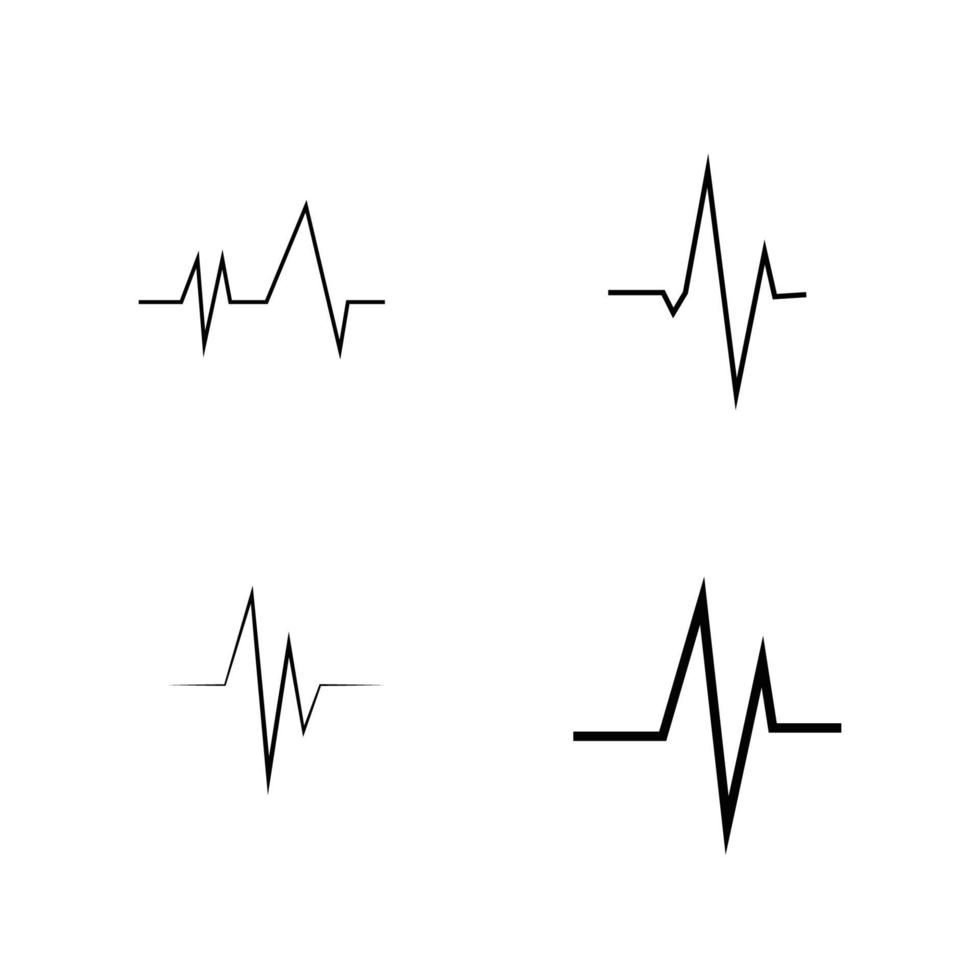 heartbeat pulse pictogram vector illustratie logo sjabloon