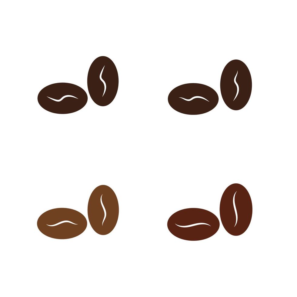 koffieboon pictogram vector illustratie sjabloon