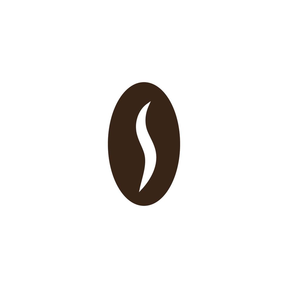 koffieboon pictogram vector illustratie sjabloon