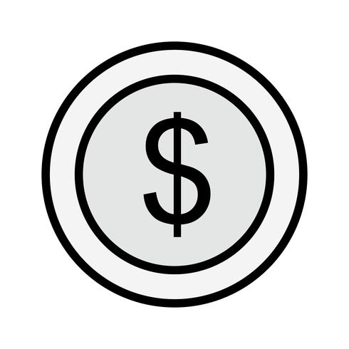 dollar munt pictogram ontwerp vector