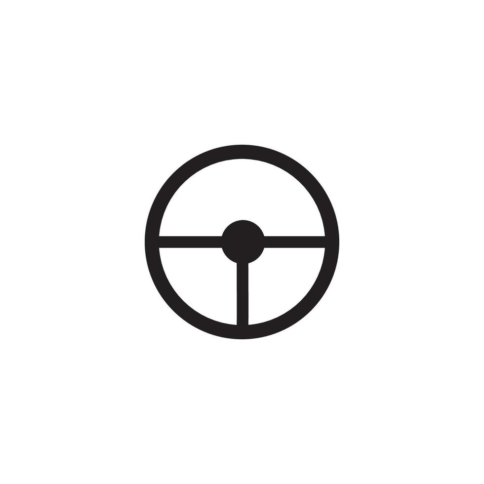 stuurwiel logo vector plat ontwerp