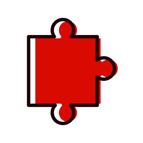 Puzzel stuk pictogram ontwerp vector