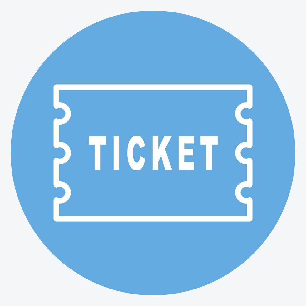 icon tickets - blauwe ogen stijl vector