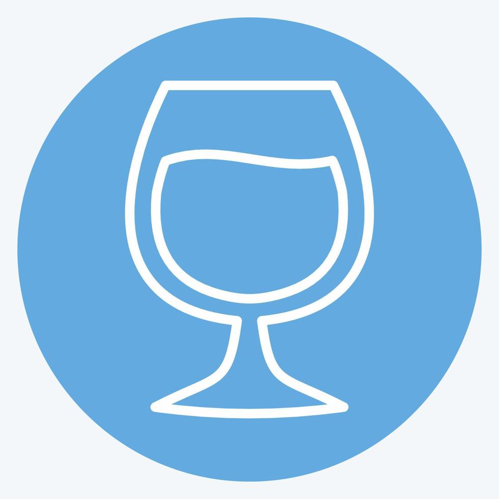 sherry icoon in trendy blauwe ogen stijl geïsoleerd op zachte blauwe achtergrond vector