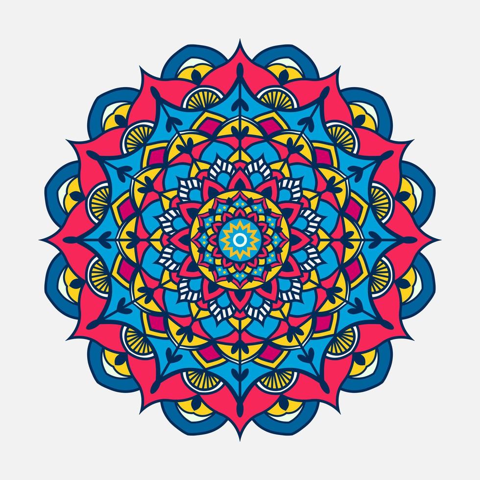 kleurrijk mandala-ontwerp vector