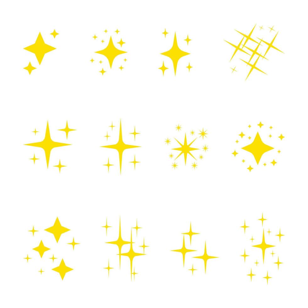 illustratie van fonkelende sterren aan de hemel vector