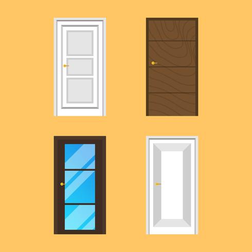 Flat Door Vector-collectie vector