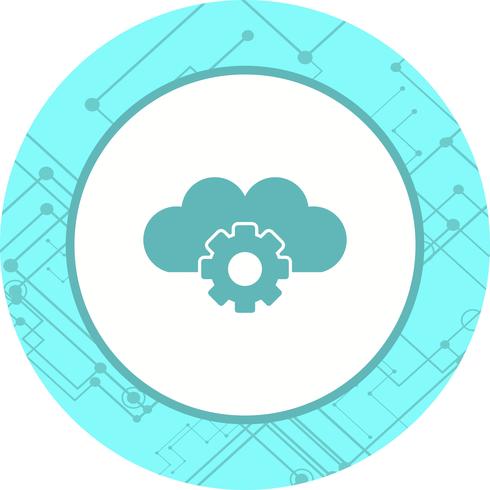 Cloud instellingen pictogram ontwerp vector