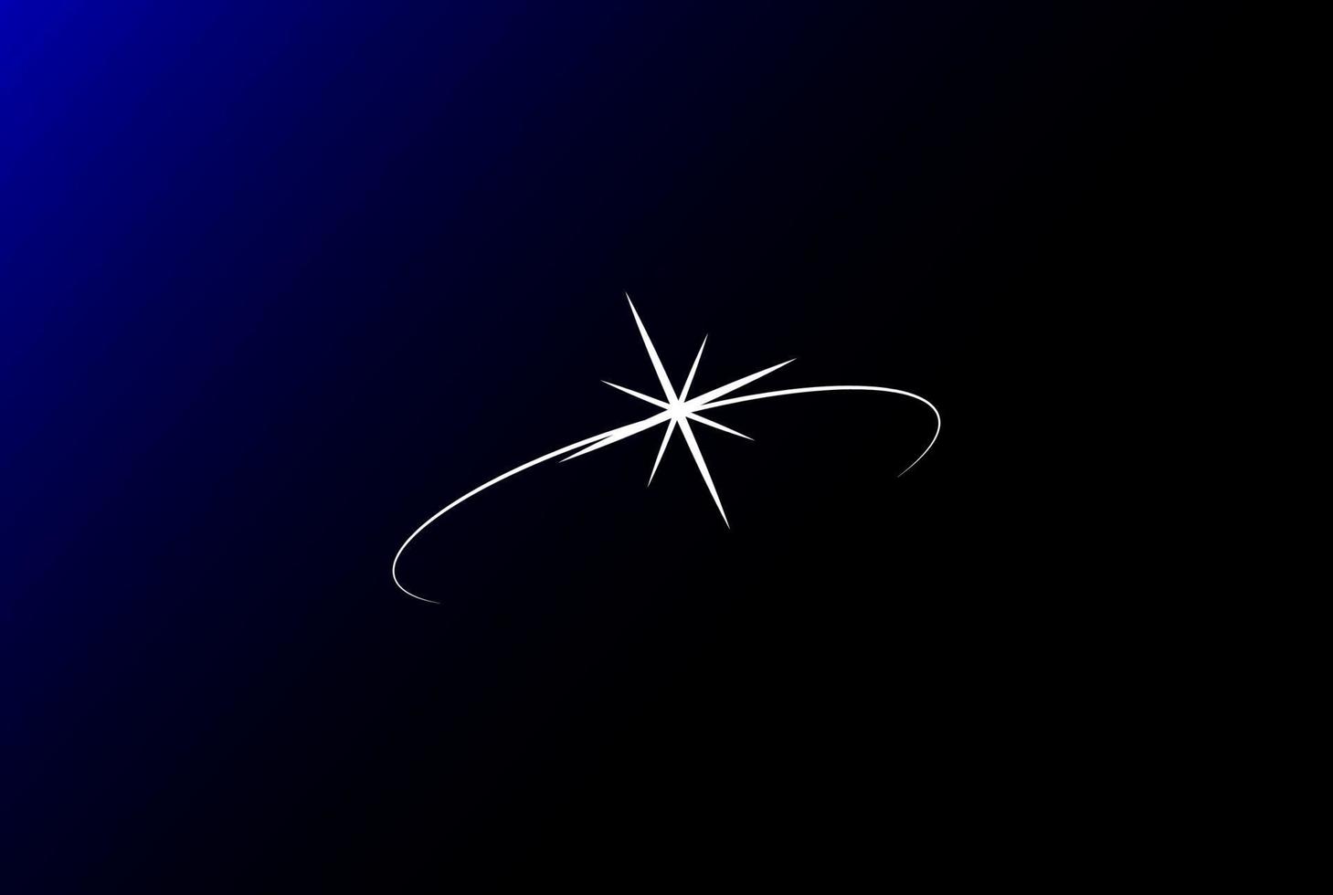 eenvoudige minimalistische komeet licht maanlijn logo ontwerp vector