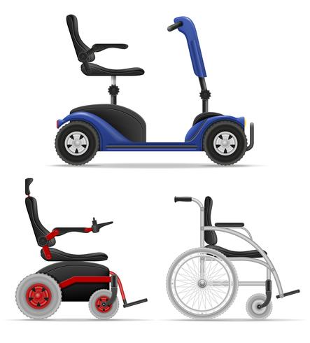 rolstoel voor gehandicapten stock vectorillustratie vector