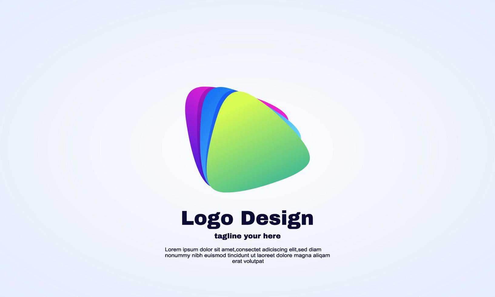 voorraad afspeelknop logo sjabloon vector abstract