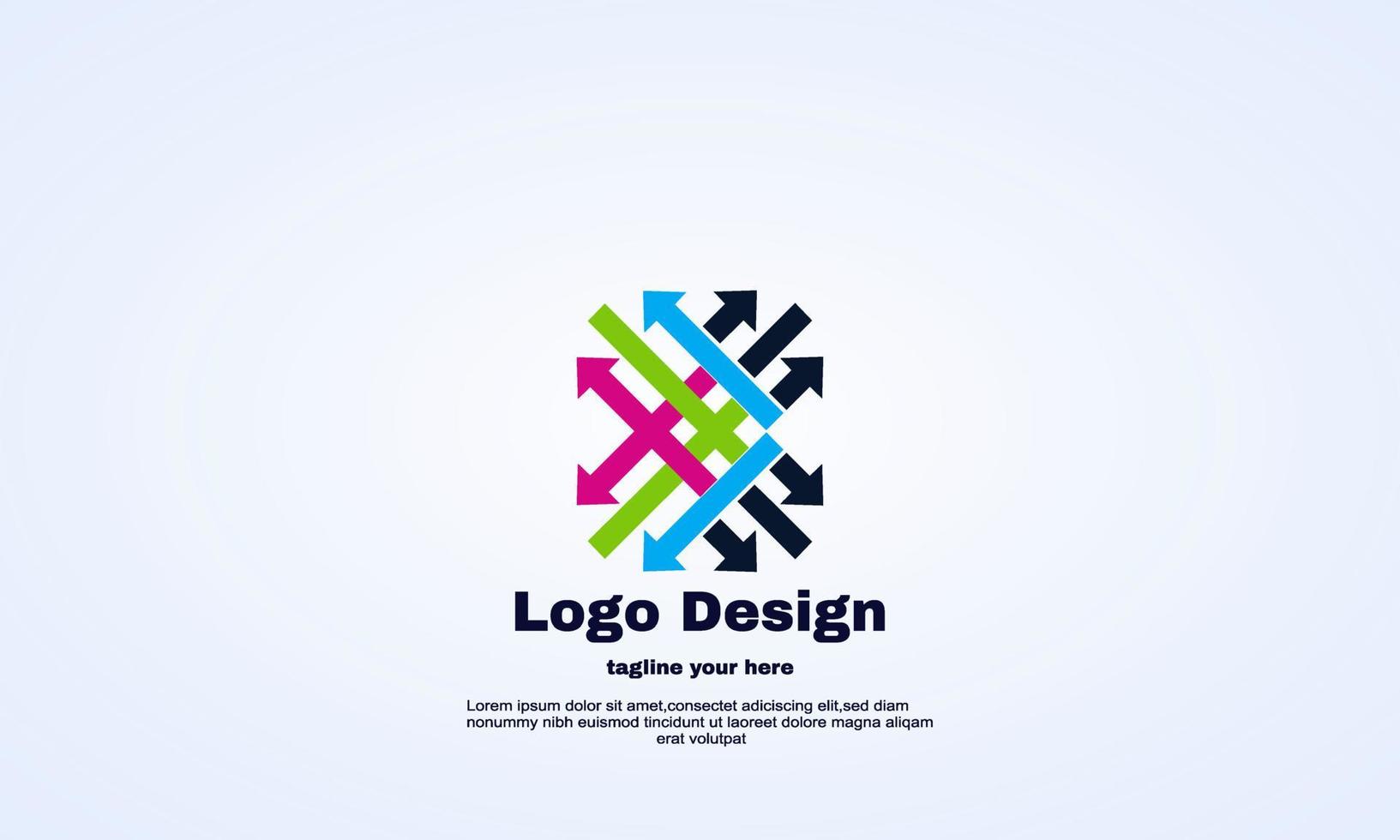 illustrator kleurrijke looping pijl logo teken symbool vector