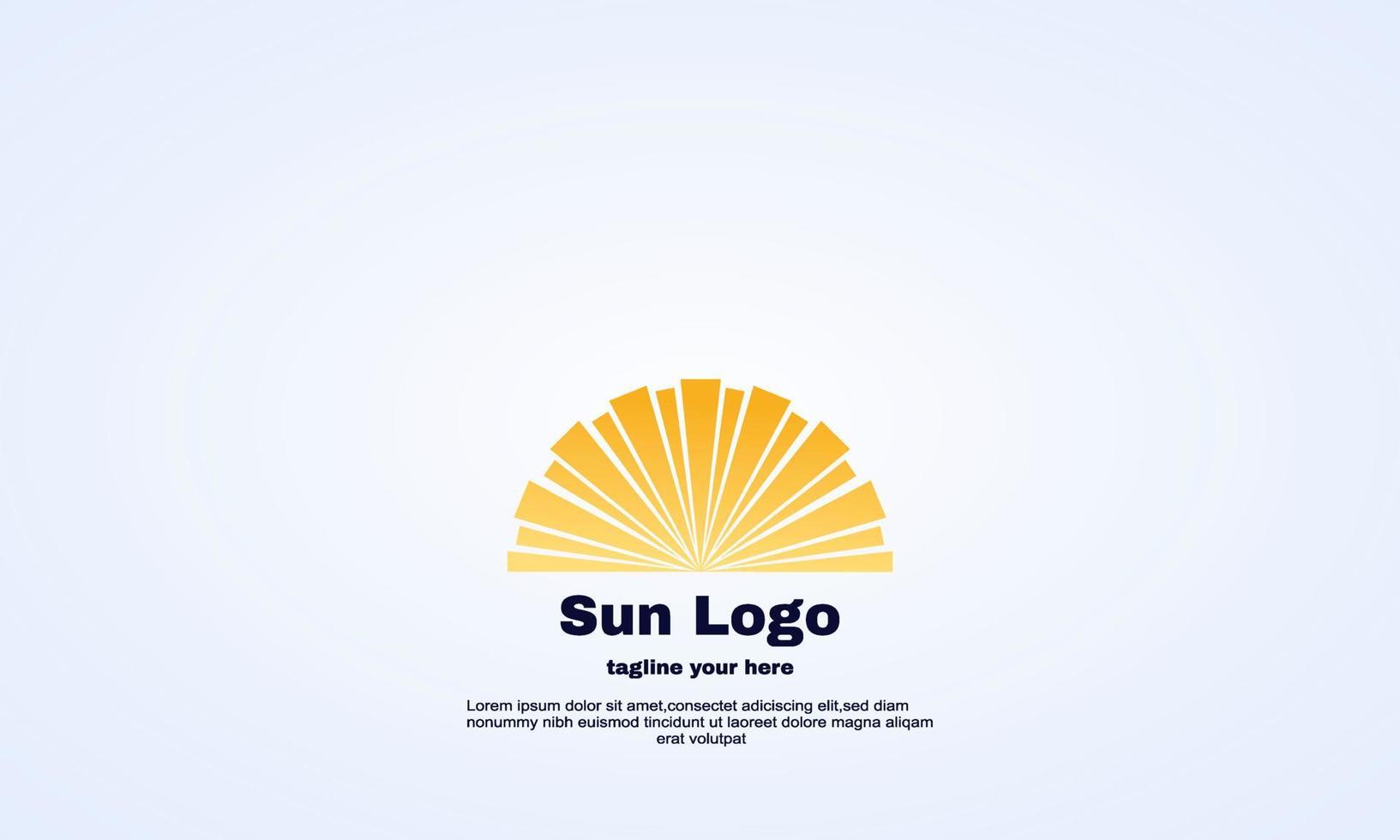 voorraad creatieve zon logo ontwerpsjabloon vector