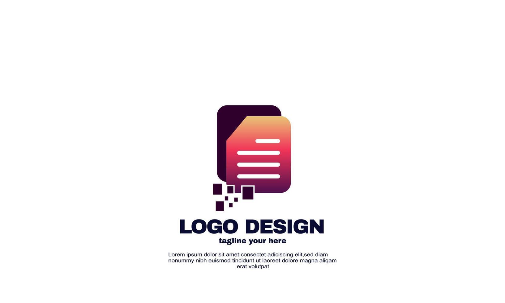 geweldig vector digitaal document logo ontwerpen concept