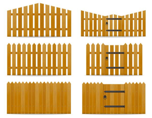 houten hek vectorillustratie vector