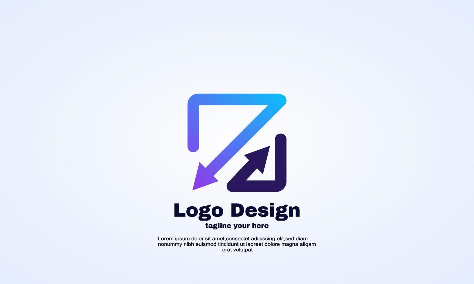 vector idee letter z pijl logo ontwerpsjabloon