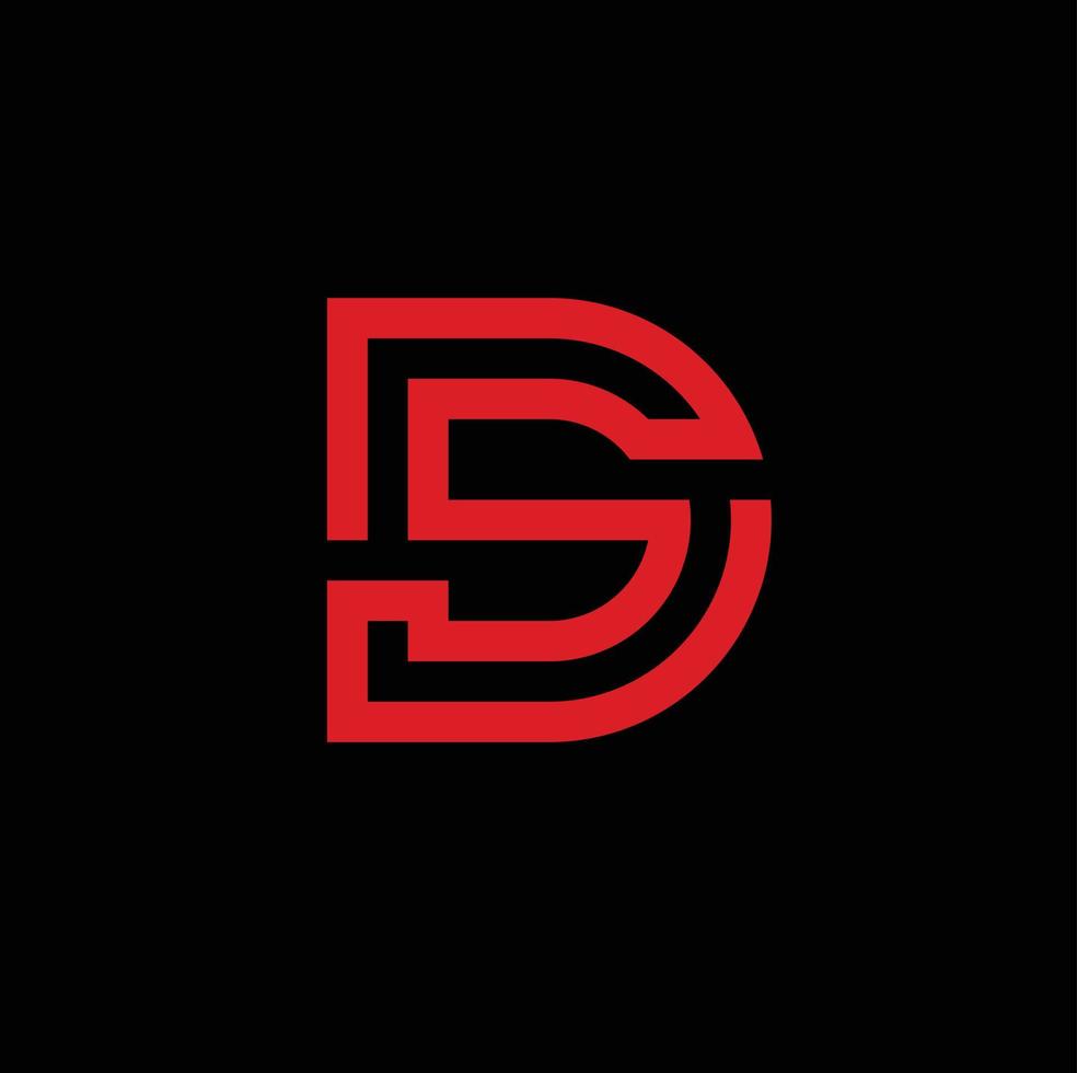 moderne letter ds logo vectorillustratie vector