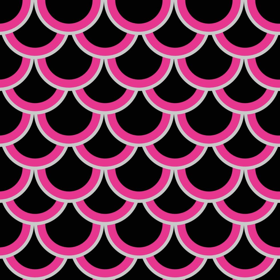 visschubbenpatroon roze en zwart vector