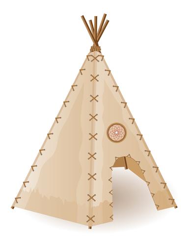 wigwam indianen vector illustratie