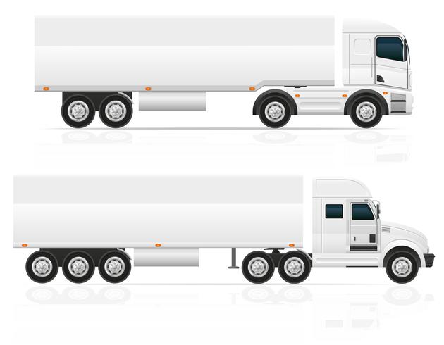 grote vrachtwagen trekker voor transport vracht vectorillustratie vector