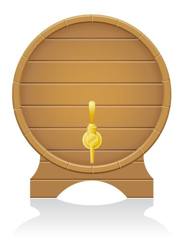 houten vat vectorillustratie vector