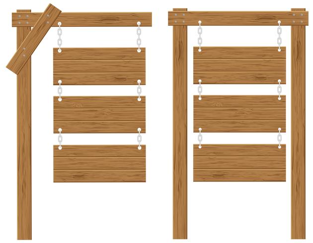 houten planken tekenen vector illustratie