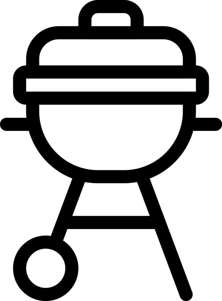grill lijn pictogram illustratie vector