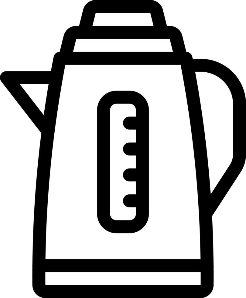 waterkoker lijn pictogram illustratie vector