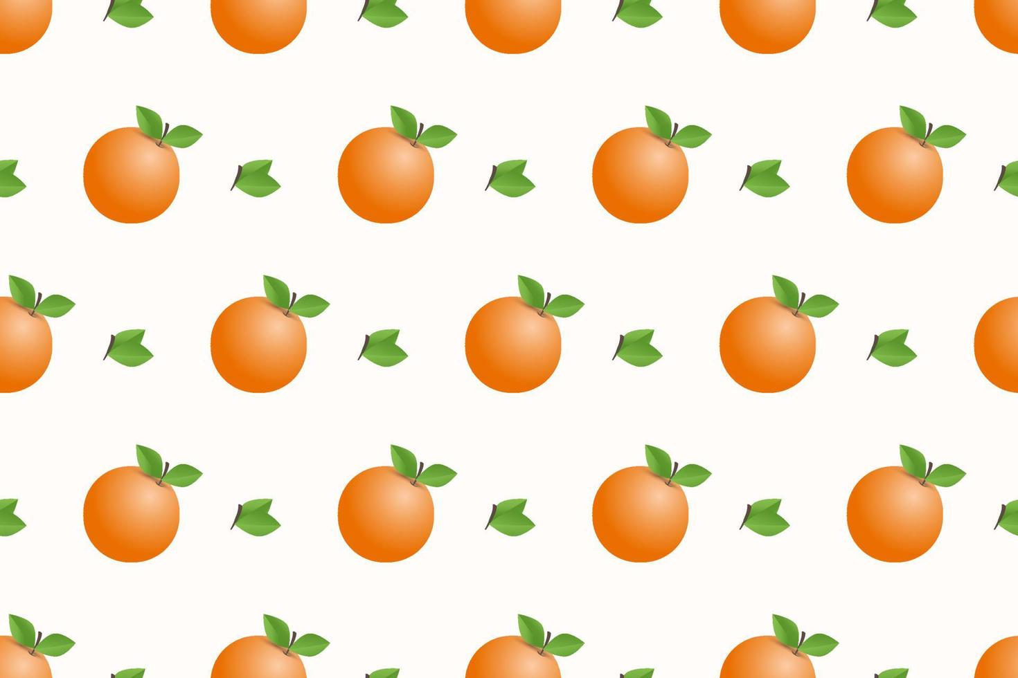met de hand getekend oranje fruit naadloos patroonontwerp vector