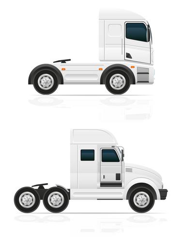 grote vrachtwagen trekker voor transport vracht vectorillustratie vector