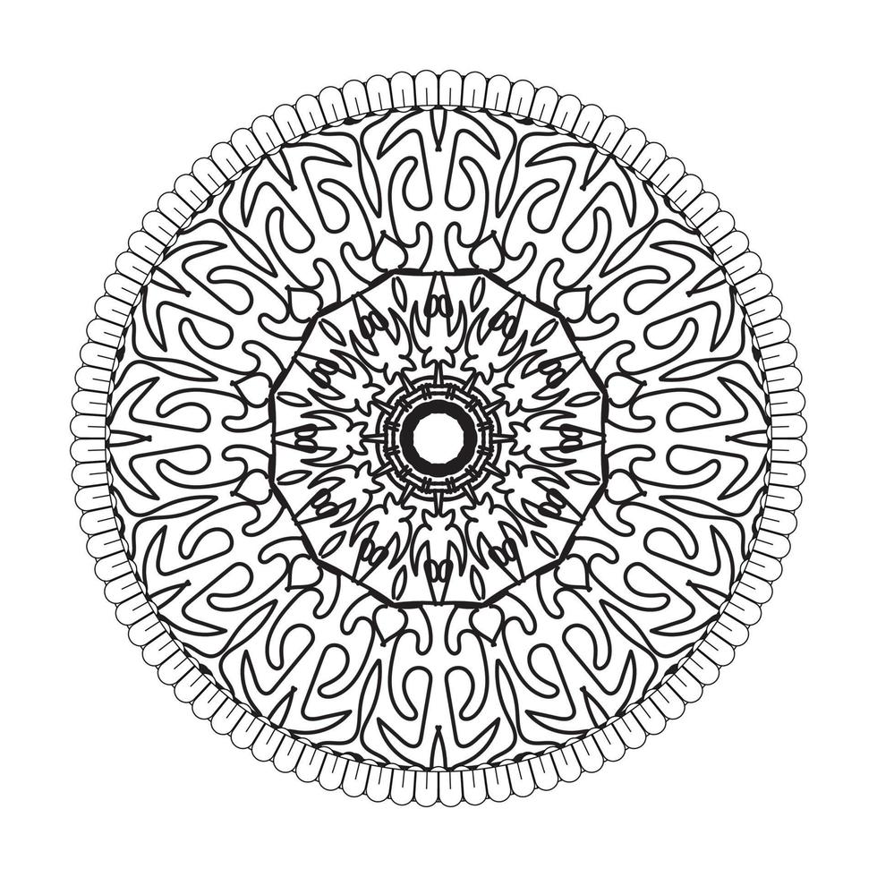 cirkelvormig patroon in de vorm van mandala met bloem voor henna mandala tattoo decoratie vector