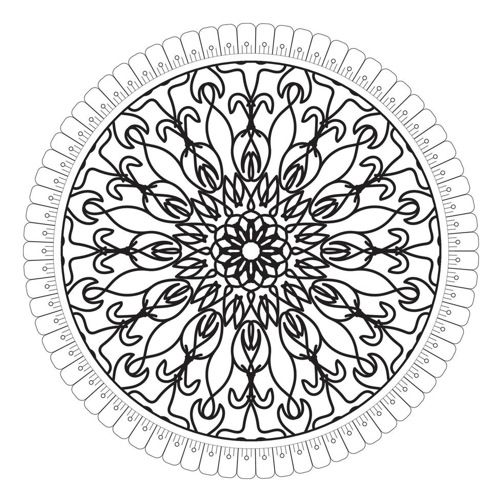 cirkelvormig patroon in de vorm van mandala met bloem voor henna mandala tattoo decoratie vector