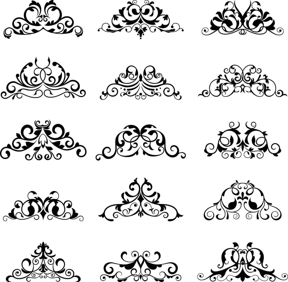 kroon koninklijke kalligrafie-elementen vector