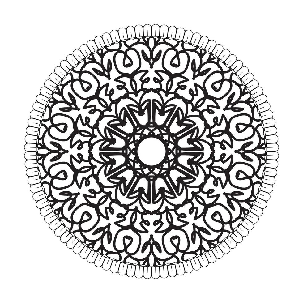 cirkelvormig patroon in de vorm van mandala met bloem voor henna mandala tattoo decoratie vector