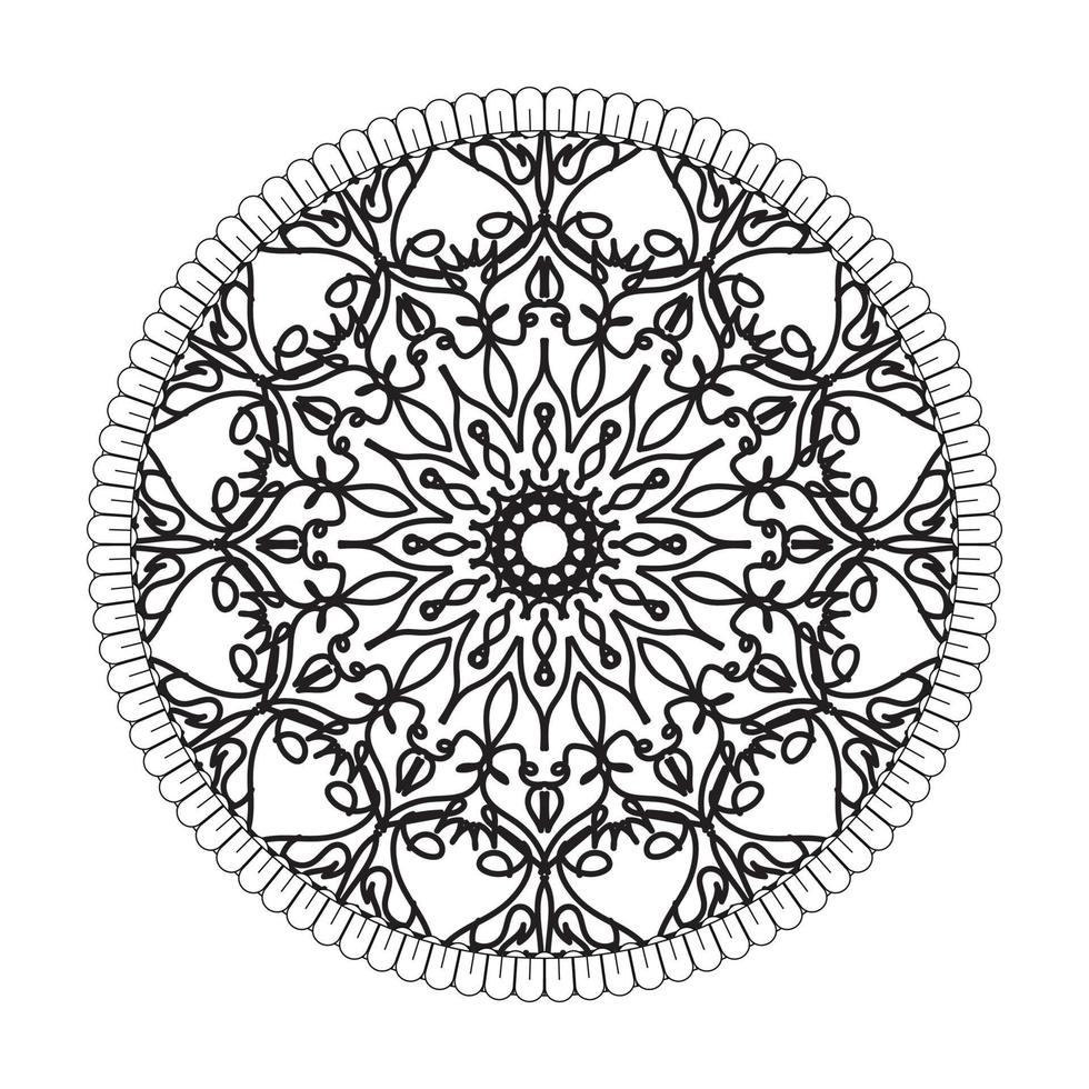 cirkelvormig patroon in de vorm van mandala met bloem voor henna mandala tattoo decoratie vector