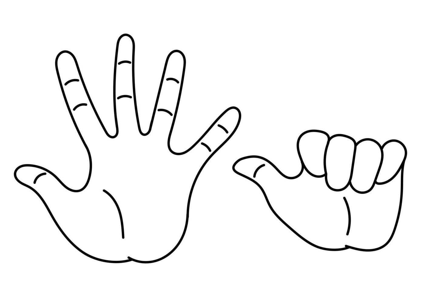 handgetekende illustratie van een vinger die het getal zes toont vector