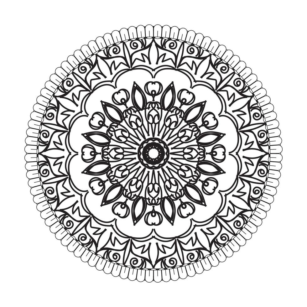 cirkelvormig patroon in de vorm van mandala met bloem voor henna mandala tattoo decoratie vector