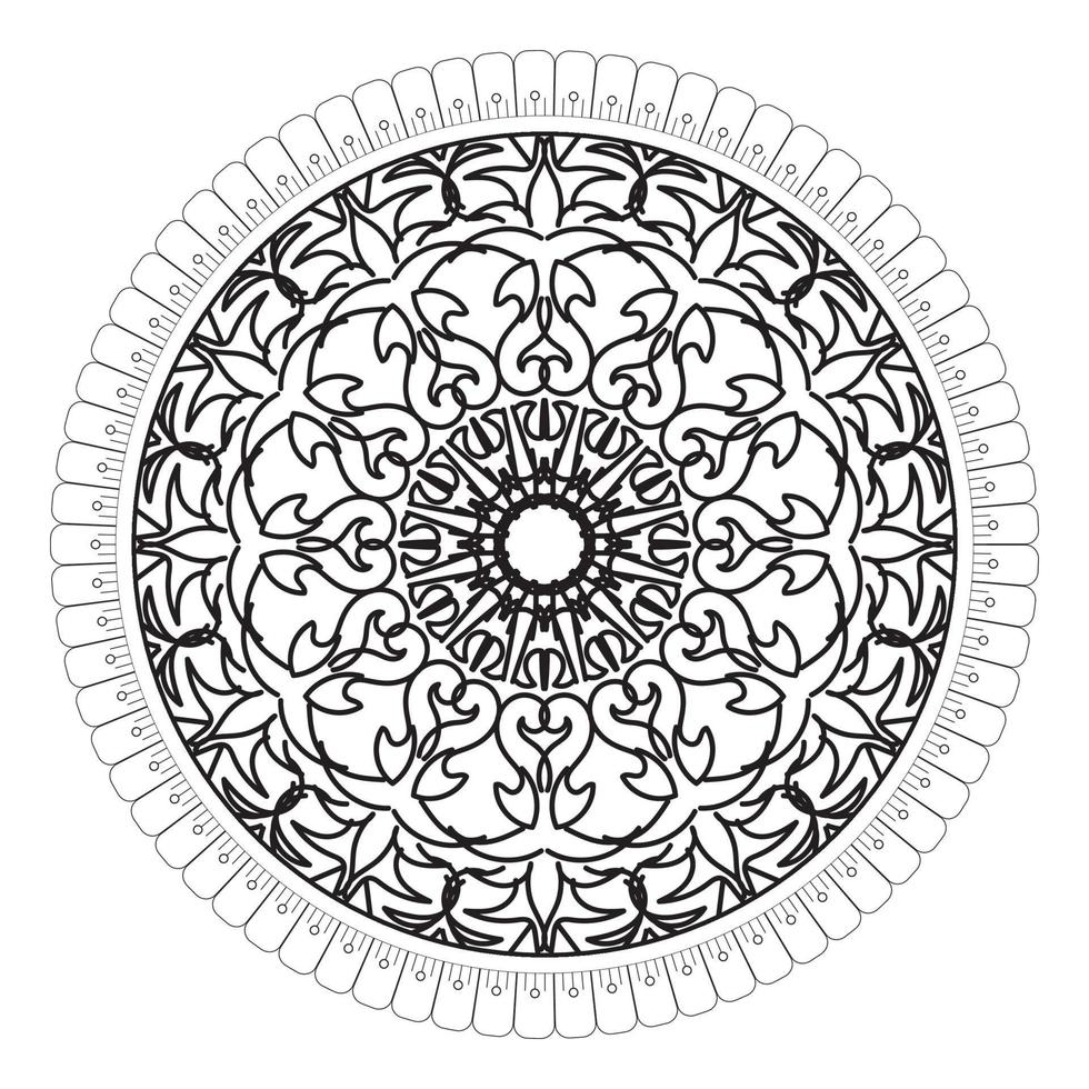 cirkelvormig patroon in de vorm van mandala met bloem voor henna mandala tattoo decoratie vector