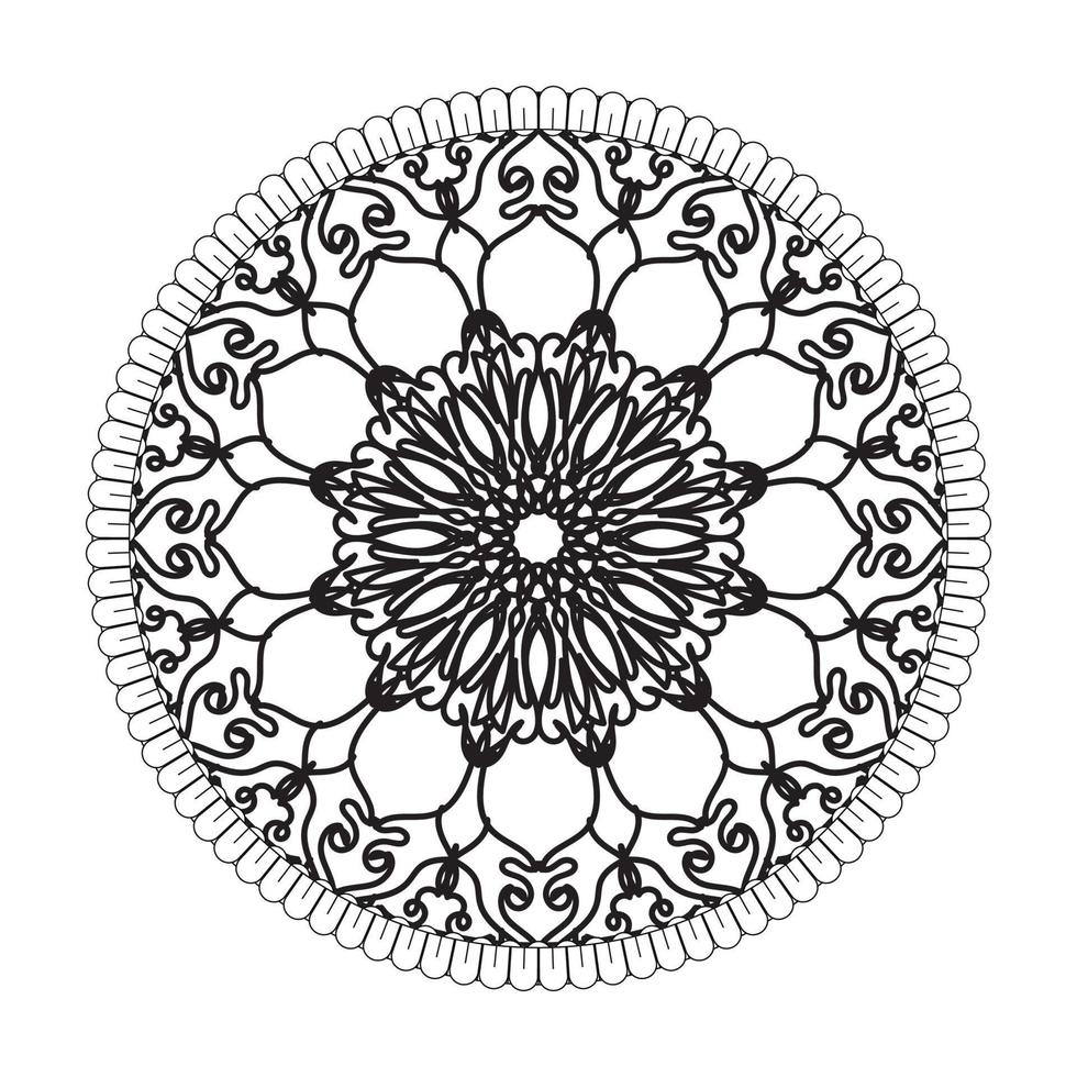 cirkelvormig patroon in de vorm van mandala met bloem voor henna mandala tattoo decoratie vector