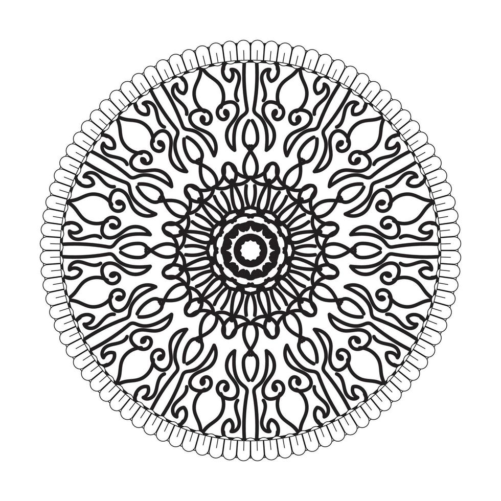 cirkelvormig patroon in de vorm van mandala met bloem voor henna mandala tattoo decoratie vector