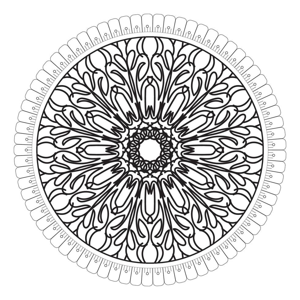 cirkelvormig patroon in de vorm van mandala met bloem voor henna mandala tattoo decoratie vector