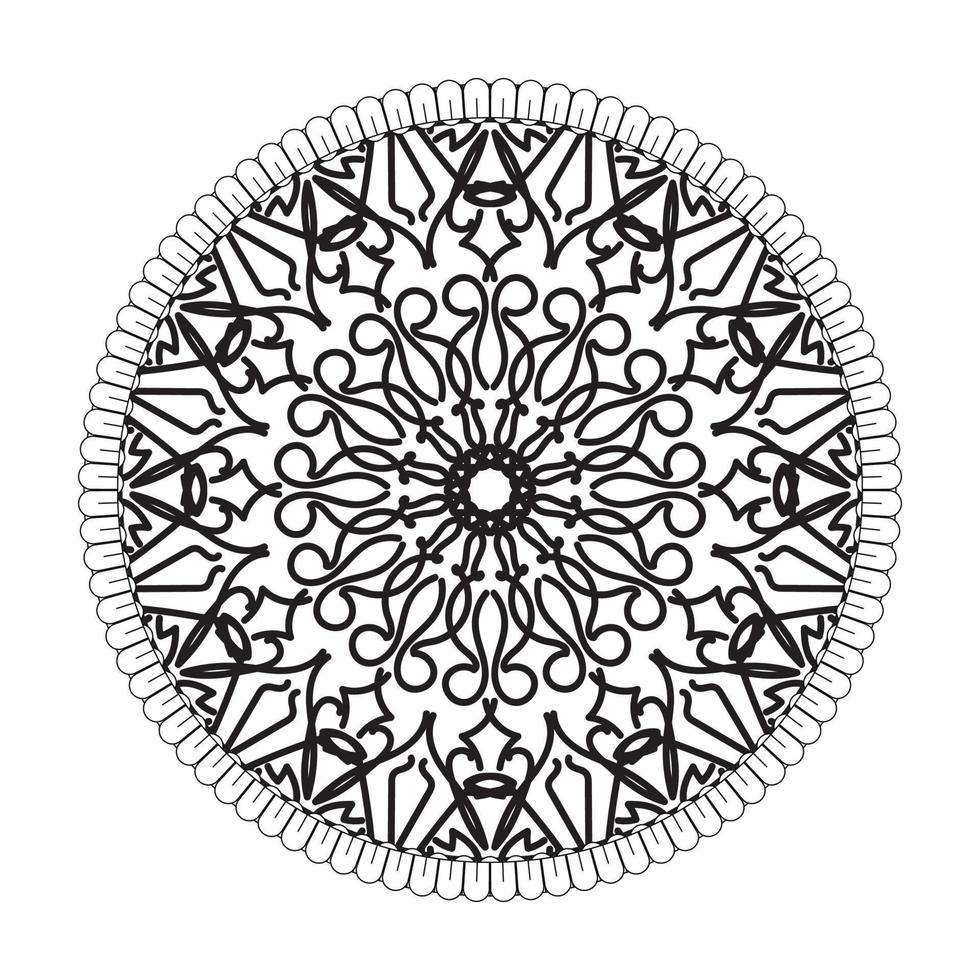 cirkelvormig patroon in de vorm van mandala met bloem voor henna mandala tattoo decoratie vector