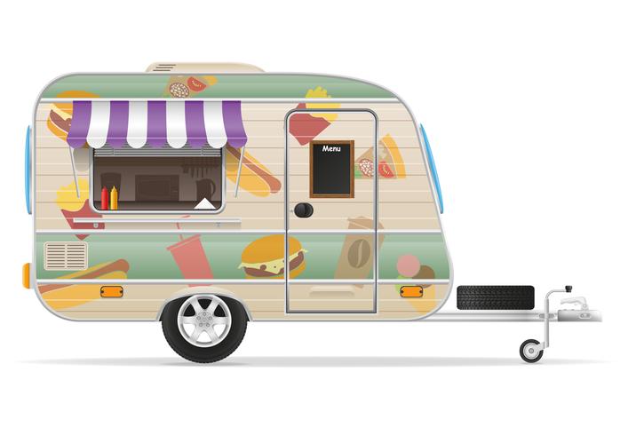 fast-food aanhangwagen vector illustratie