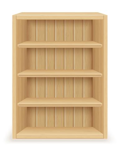 boekenplank meubels gemaakt van hout vectorillustratie vector