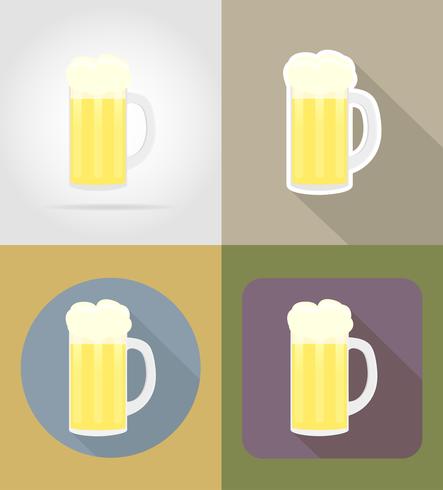 bierglas objecten en apparatuur voor de voedsel vectorillustratie vector